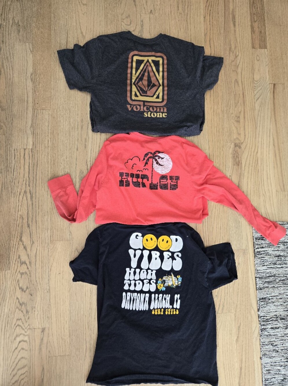 NEED SOME CHEAP TEES, VOLCOM, HURLEY